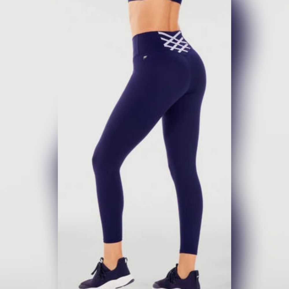 EUC Blue Powerhold 7/8 fabletics leggings